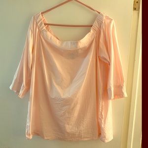 Off The Shoulder Light Pink Blouse
